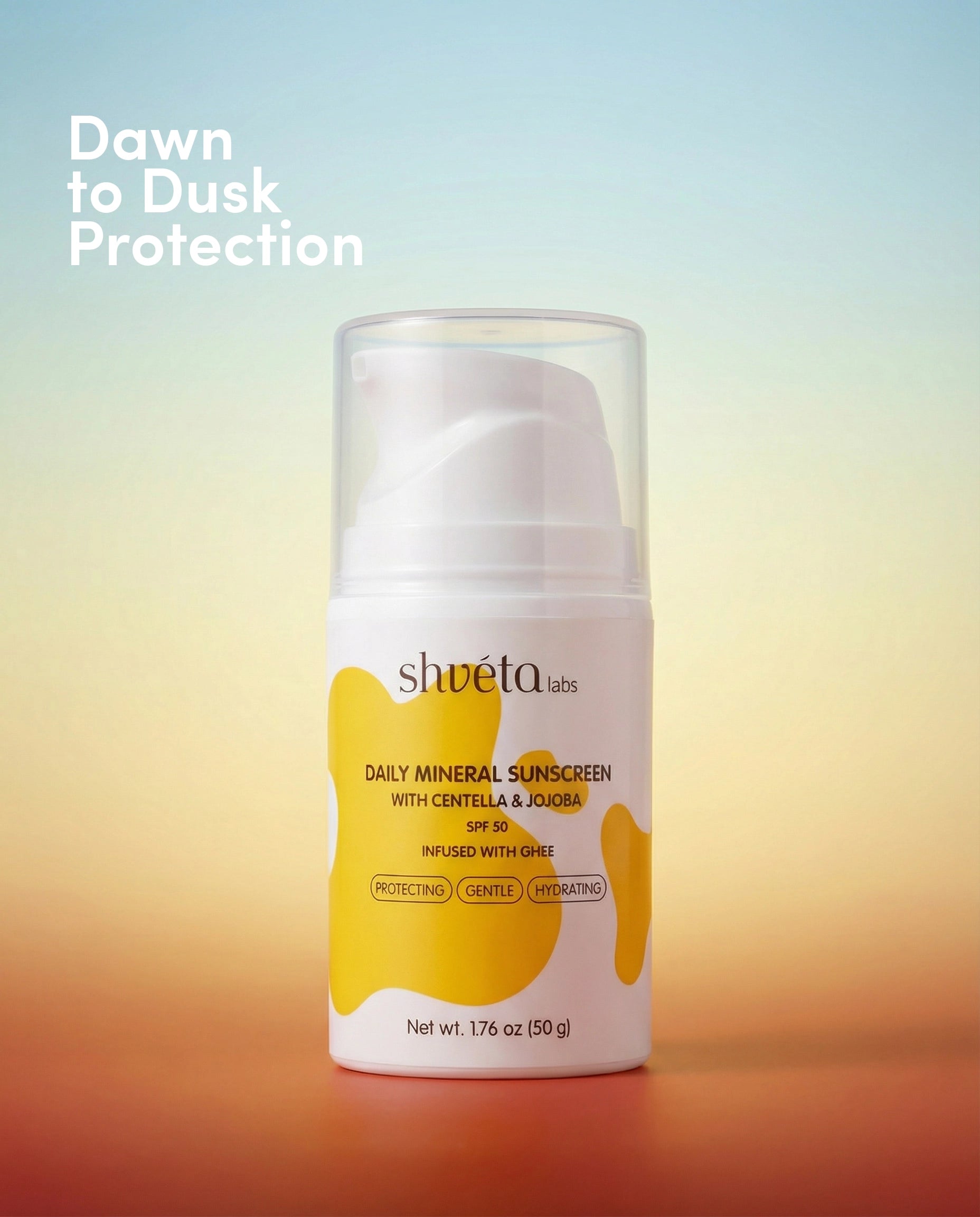 Daily Mineral Sunscreen With Centella & Jojoba SPF 50 (Infused with Ghee)